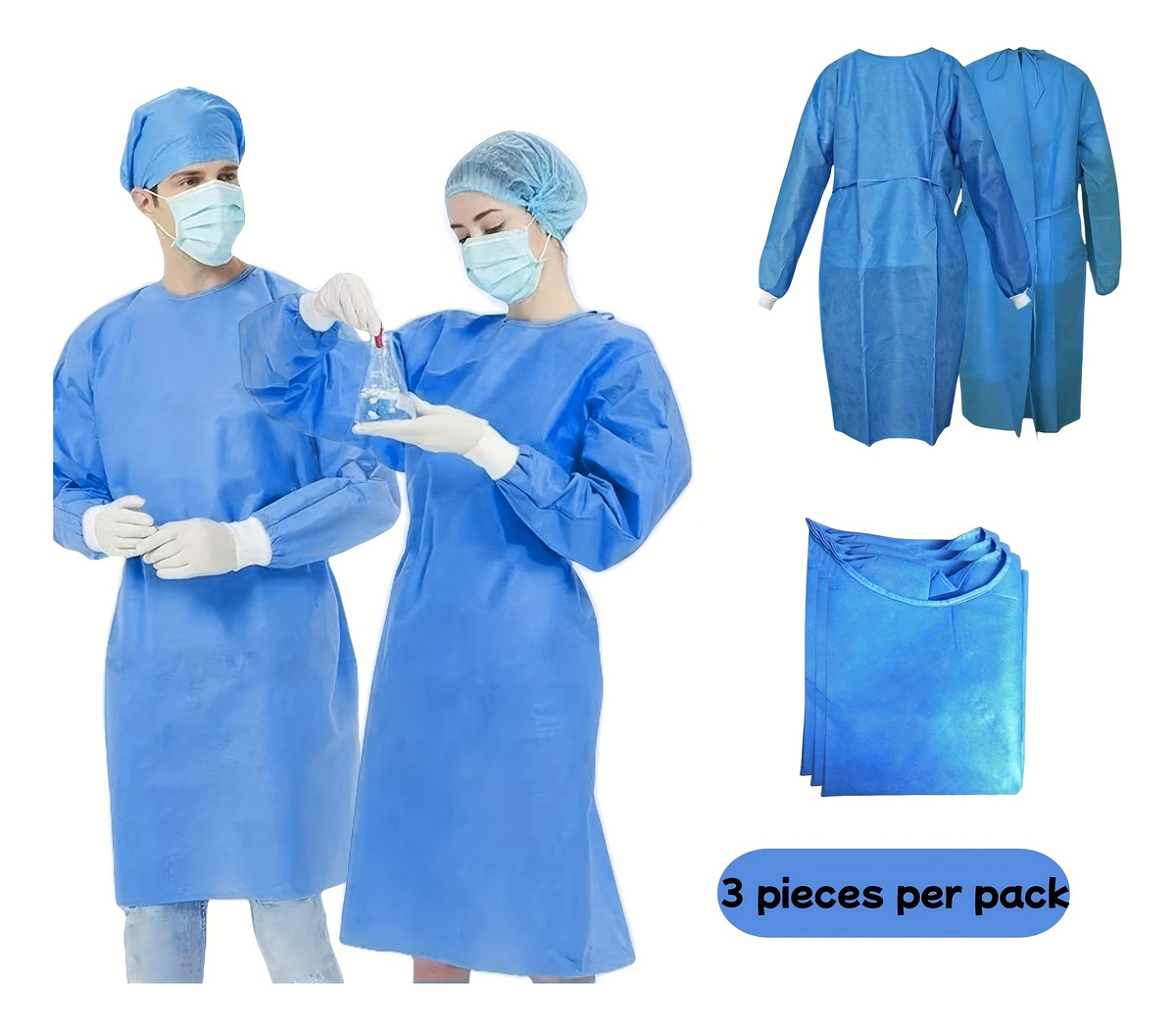 3pcs 45gsm SMS Three-Layer Com – Medical Lab Design Bewertung und Preis