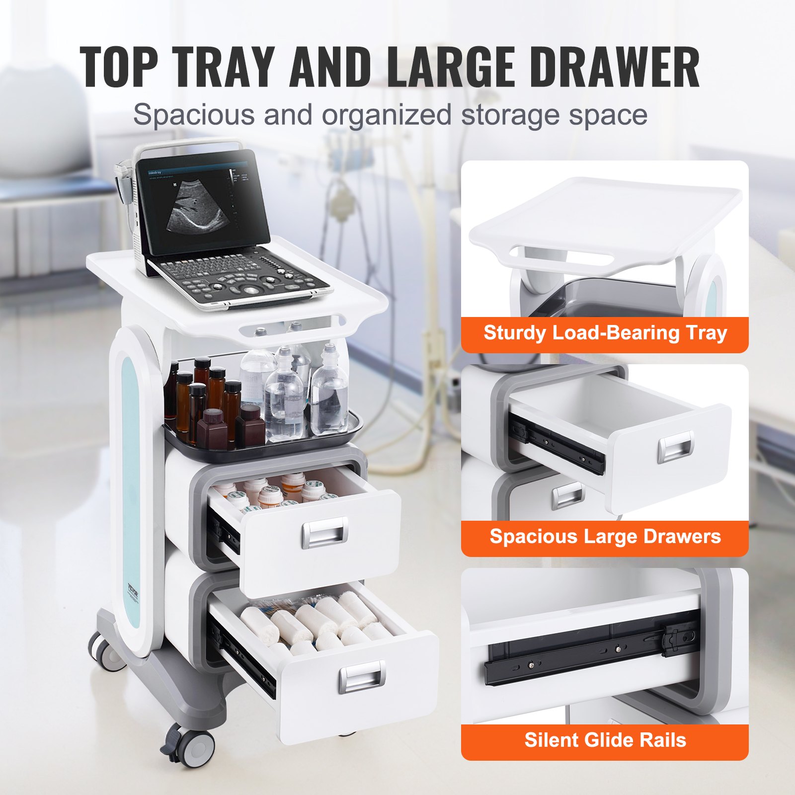 3 Tiers Lab Carts Mobile Medic – Medical Laboratories Bewertung und Preis