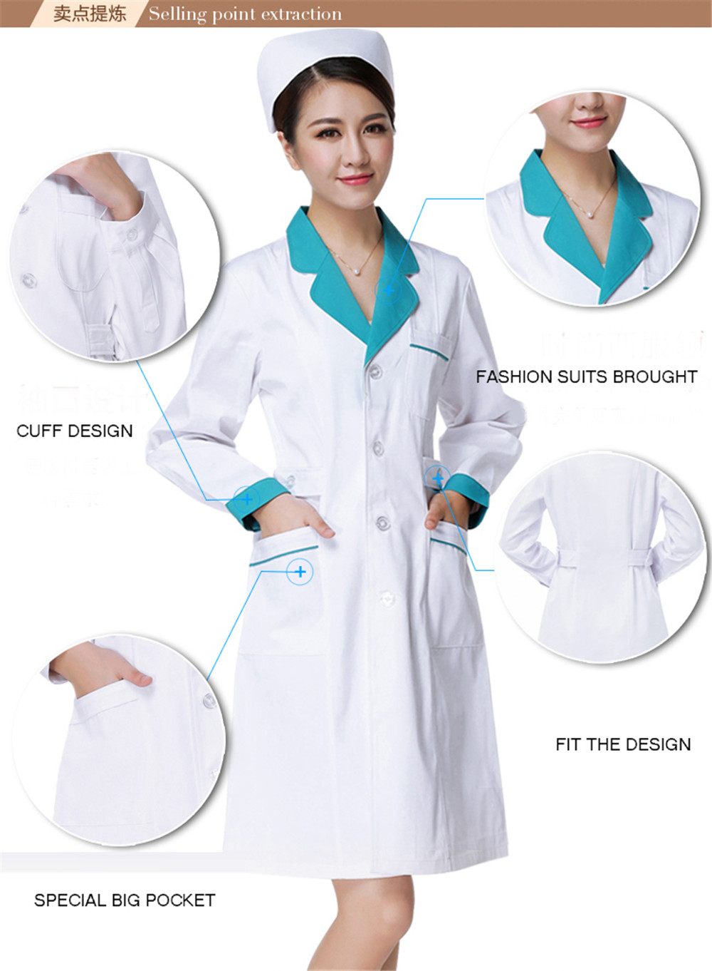 Nurse Uniform Hospital lab coa – Medical Lab Design Bewertung und Preis