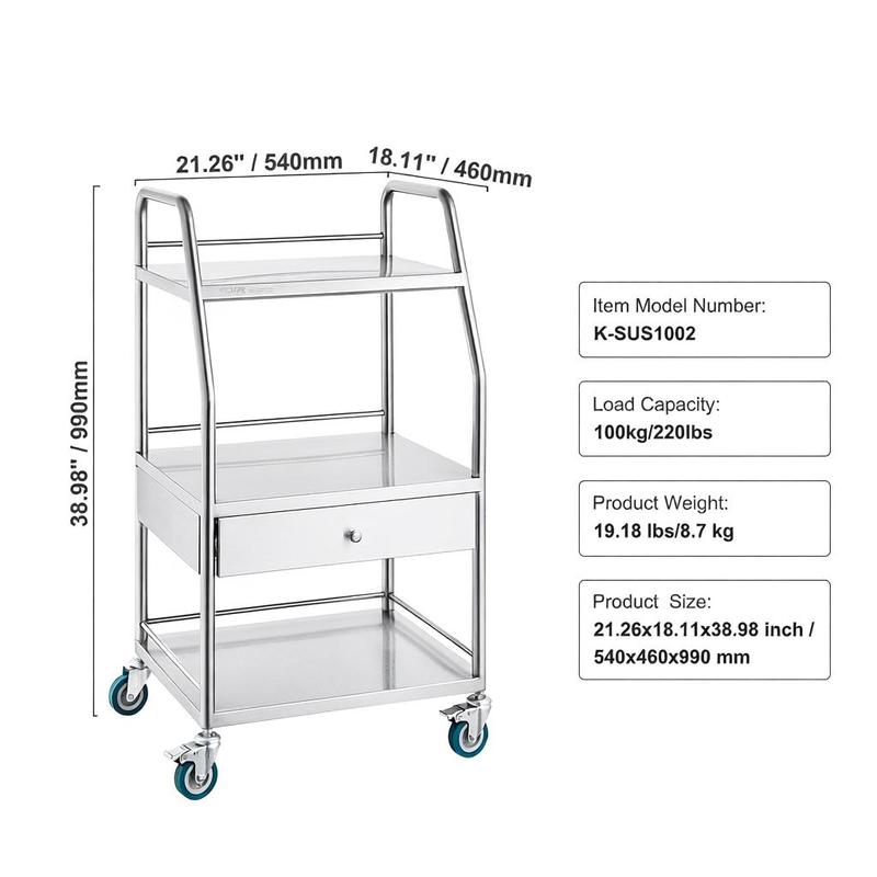 Medical Trolley 23.6x15.7x33.4 – Medical Lab Design Bewertung und Preis